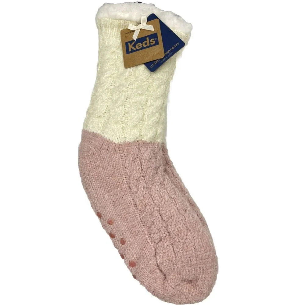 Keds Women Luxury Slipper Socks Warm & Cozy One Size